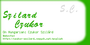 szilard czukor business card