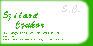 szilard czukor business card